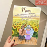 Personalisierte Mutter-Acryl-Plakette – bis zu 4 Töchter – Erinnerungsgeschenk für verlorene Mutter – ich vermisse dich
